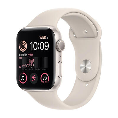 Умные часы Apple Watch Series SE Gen 2 44 мм Aluminium Case GPS, starlight Sport Band S/M